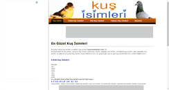 Desktop Screenshot of kusisimleri.com